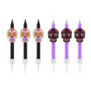 Halloween Día De Los Muertos cake candle, candle set 6 pcs
