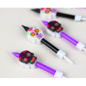 Halloween Día De Los Muertos cake candle, candle set 6 pcs