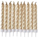 Happy Birthday Happy Birthday Gold cake candle, candle set 10 pieces