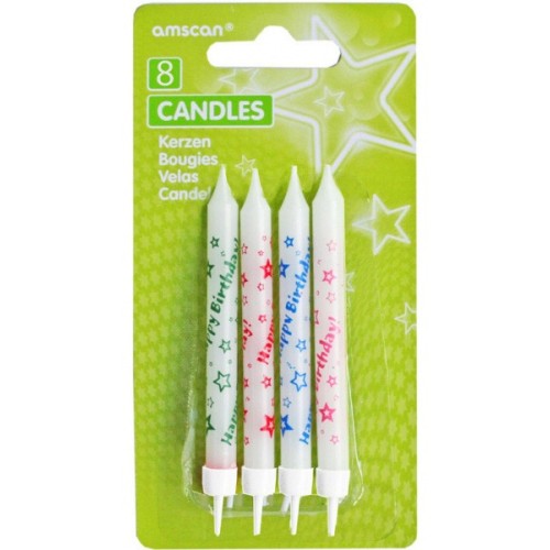 Happy Birthday Happy Birthday cake candle set, 8-piece set