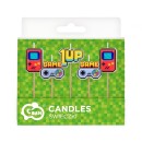 Gamer Game On Toy Cake Candle, 5-piece Candle Set