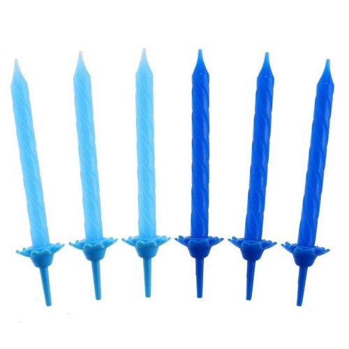 Colour Pattern 2 Blue Birthday Candle Set