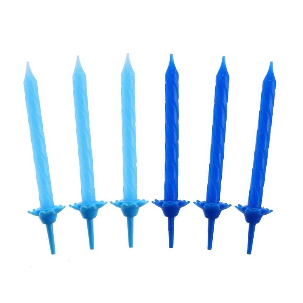 Colour Pattern 2 Blue Birthday Candle Set
