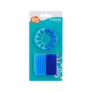 Colour Pattern 2 Blue Birthday Candle Set