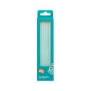 Colour Pearly Light Blue, Blue birthday candle set of 8