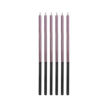 Colour Platinum Lilac, Purple Birthday Candle, Candle Set of 6