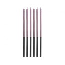 Colour Platinum Lilac, Purple Birthday Candle, Candle Set of 6