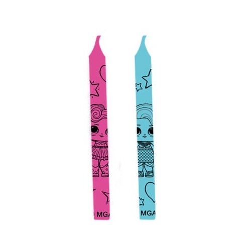 LOL Surprise Glitterati cake candle set, 12 pieces