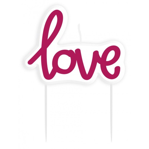 Love Love cake candle