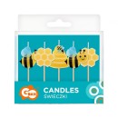 Animals Beehive Bee cake candle, candle set 5 pcs