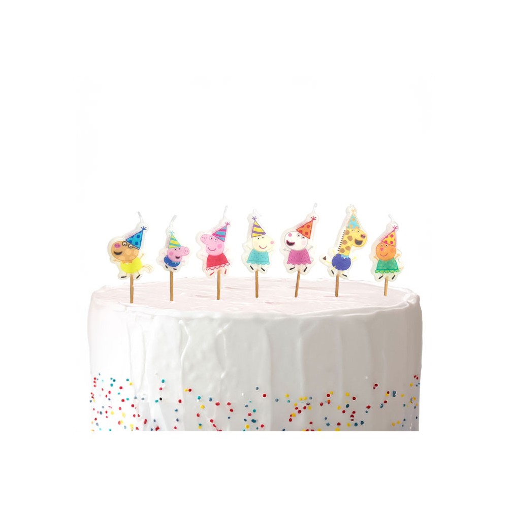 Peppa Pig Celebration mini cake candle set of 7