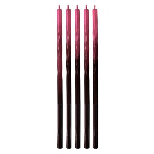 Colour Ombre Red-Black Cake Candle, Candle Set 5 pcs
