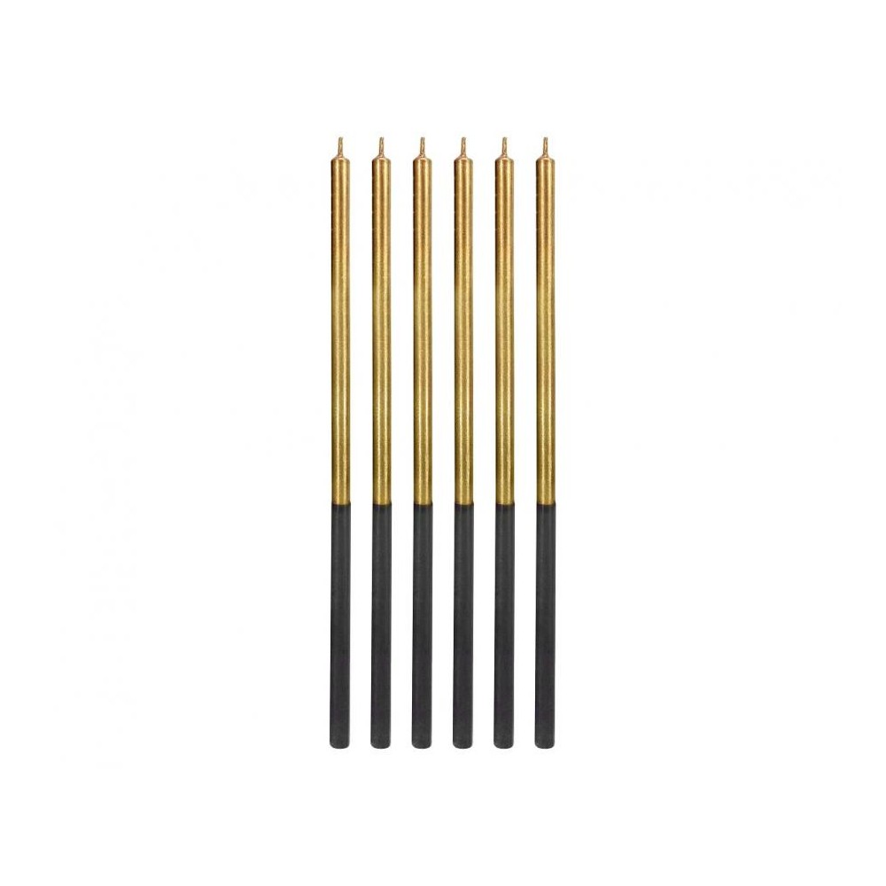Colour Platinum Gold, Gold Cake Candle, Candle Set of 6