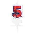 Spiderman Marvel 5-shaped birthday candle, number candle