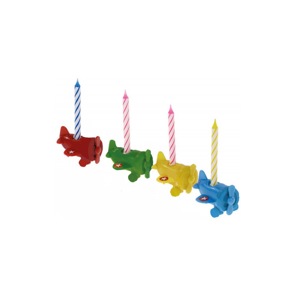Plane colorful birthday candle set
