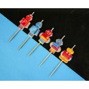 Robot Future cake candle, candle set 5 pieces