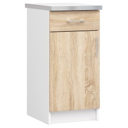 Szafka LIMA S40 SZ1 + BLAT BIAŁY/DĄB SONOMA