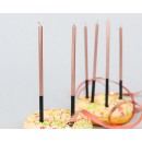 Colour Magic Flame Rose Gold cake candle, set of 6