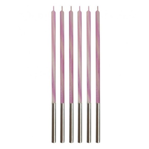 Colour Candy Pink Pink Birthday Candle Set, 6 pcs