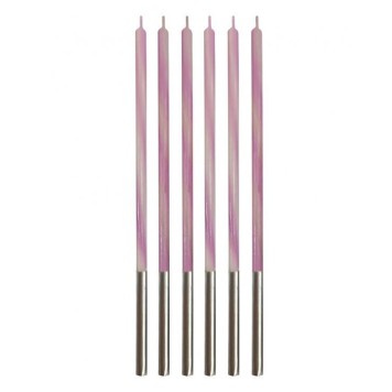 Colour Candy Pink Pink Birthday Candle Set, 6 pcs