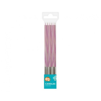 Colour Candy Pink Pink Birthday Candle Set, 6 pcs
