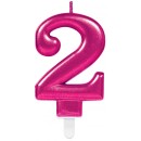 Number Pink Pink Number Candle 2 Birthday Candle