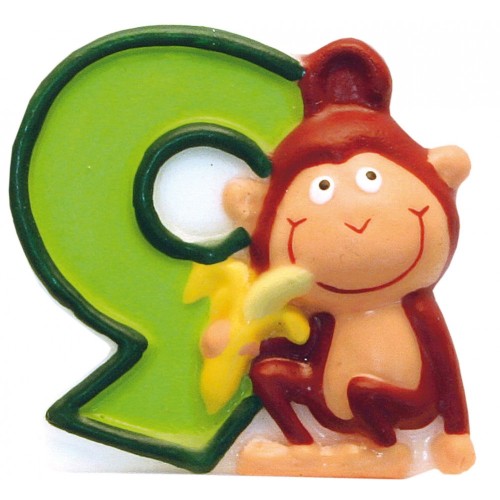 Safari birthday candle, number candle 9