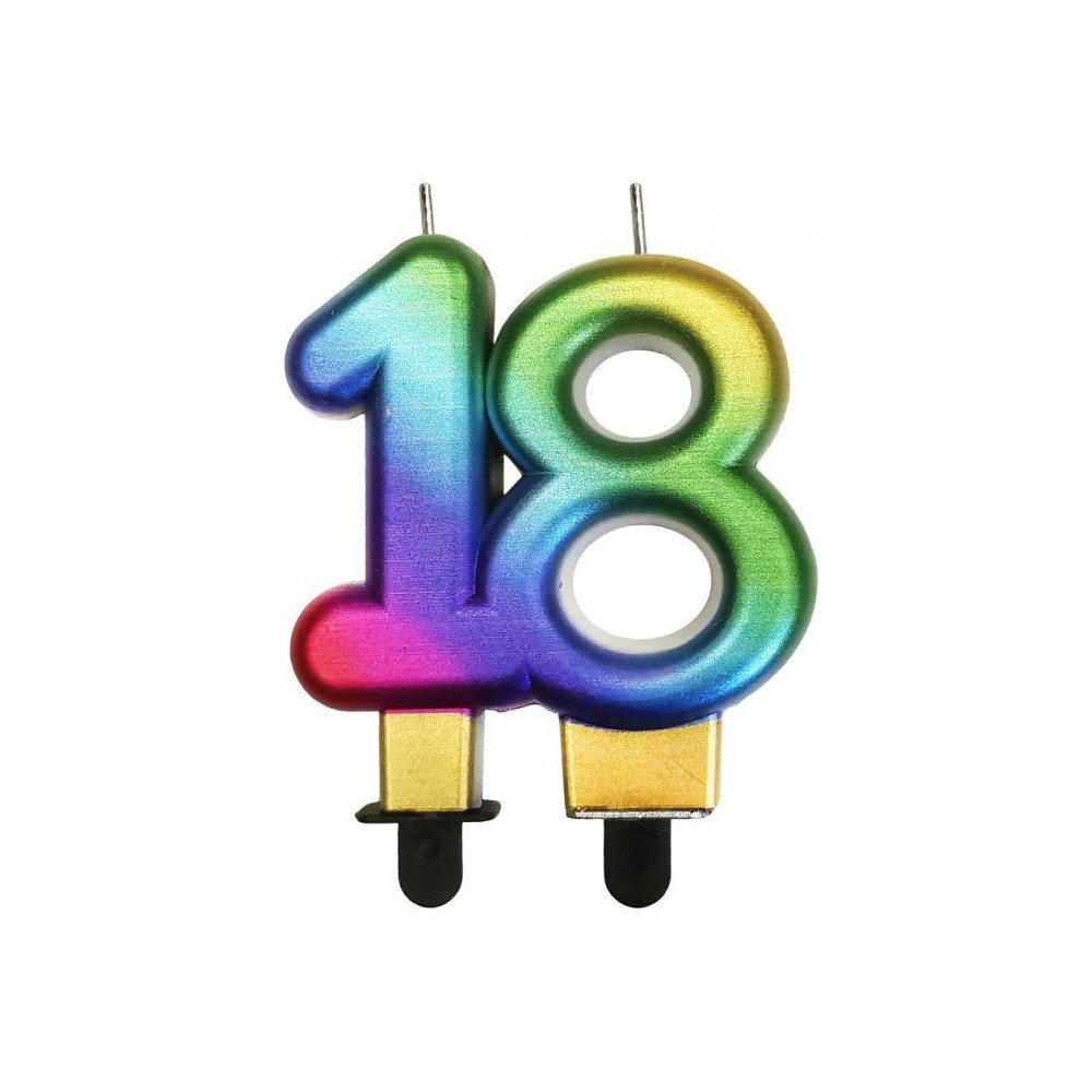 Colour Galaxy 18-number candle