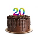 Number Galaxy Colorful Number 2 Candle, Birthday Candle