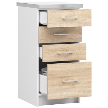 Szafka LIMA S40 SZ4 + BLAT BIAŁY/DĄB SONOMA