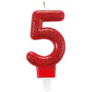 Colour sparkling cake candle, number candle 5