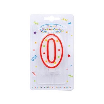 Colour cake candle, number candle 0