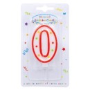Colour cake candle, number candle 0