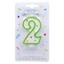 Colour birthday candle, number candle 2