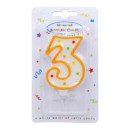 Colour birthday candle, number candle 3