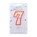 Colour birthday candle, number candle 7