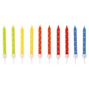 Colour Happy Birthday cake candles, set of 24 candles