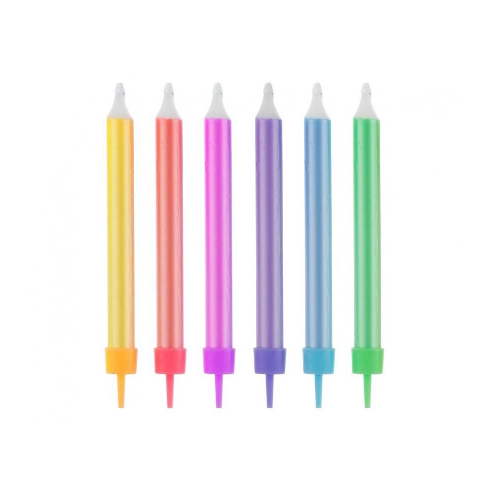 Colour Jumbo Colourful cake candle set, 12 pcs