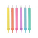 Colour Jumbo Neon cake candle, candle set 12 pcs
