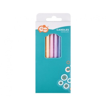 Colour Macaron Metallic, cake candle, candle set 6 pcs