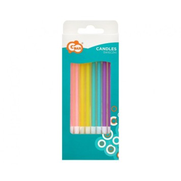 Colour Macaron, birthday candle, candle set of 8