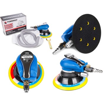 Pneumatyczna szlifierka oscylacyjna mimośrodowa PM-SMO-150P + 12x PAPIER