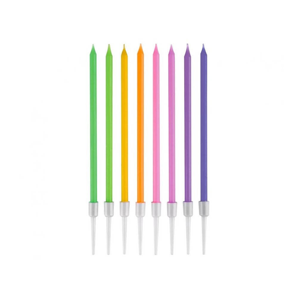 Colour Pastel Mix, birthday candle, candle set of 8 pieces