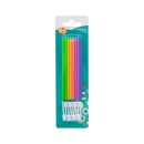 Colour Pastel Mix, birthday candle, candle set of 8 pieces
