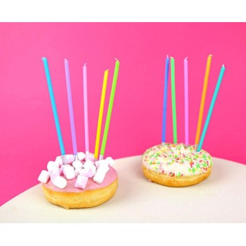 Colour Pastel birthday candle set, 10 pcs