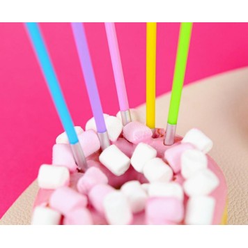 Colour Pastel birthday candle set, 10 pcs