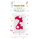 Colour Pink Pattern Number 2 cake candle
