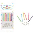 Colour birthday candle set, 20 pcs