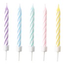 Colour spiral birthday candle, candle set 10 pcs