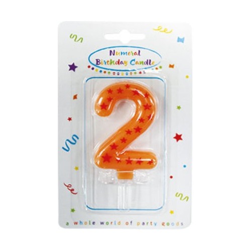 Colour cake candle, number candle 2